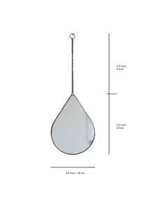 กระจกติดผนังรูปหยดน้ำตาสำหรับตกแต่งภายในกระจกเซลฟี่แบบแขวนกรอบโลหะกระจกเน้นเสียงแบบเรียบง่ายคุณภาพสูง - Product Image 4