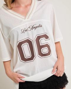 100% Polyester Eco-Friendly Summer Print Jersey Fabric Streetwear Short Sleeves <b>V</b>-<b>neck</b> Oversized Fit <b>T</b>-<b>Shirt</b> for <b>Women</b> - Product Image 5