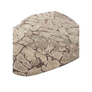 พรมขนสัตว์และวิสโคสทอมือสีเบจและสีน้ำตาลลายนามธรรมสำหรับใช้ในบ้านและตกแต่งห้องนั่งเล่น Tra-15171 - Product Image 2