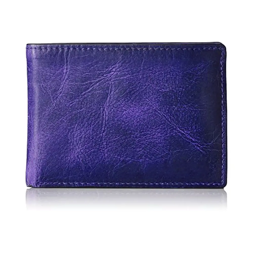 Custom Logo Vintage Design Cowhide Leather Men's Wallet Slim Premium Genuine Leather Wallet