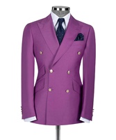 Veste de costume 2 pièces de coupe classique à 2 boutons pour hommes personnalisée robe de bureau blazer et pantalon plissé ensemble 2026