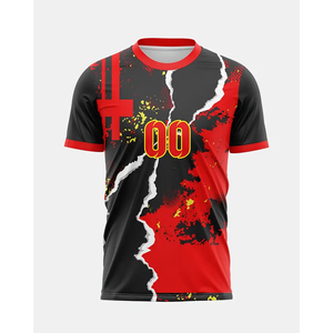 เสื้อฟุตบอลดีไซน์ดิจิทัลสำหรับผู้ชาย สวมใส่สบาย ระบายอากาศได้ดี พร้อมชื่อและหมายเลขที่กำหนดเอง ตัดเย็บอัตโนมัติ - Product Image 4