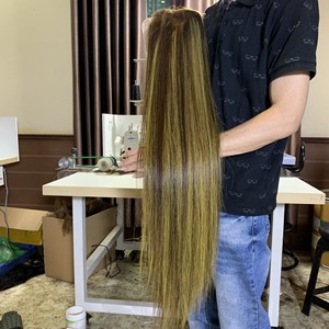 Vente en gros Perruques cheveux européens devant en dentelle doux et transparents os droit Vietnam cheveux humains bruts vendeurs de haute qualité - Product Image 2