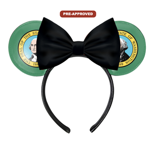 Pedido de Fábrica Personalizado H.E.R. Accesorios: Diadema de vinilo hecha a medida con diseño de orejas de ratón y diseño de bandera estatal (preaprobado) - Product Image 1