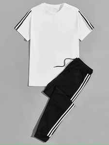 Nouveau survêtement de sport pour hommes, tendance été, respirant, 100% coton, jogging décontracté, logo personnalisé, survêtement - Product Image 3