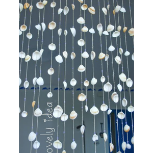 Rideaux de carillon éolien Capiz Shell naturel: Décorations de mariage de luxe et artisanat de nacre par 99 données d'or. - Product Image 3