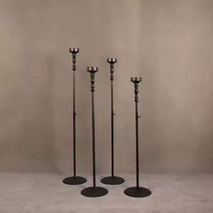 Bougeoirs votifs en métal doré rétro de grande taille réglables décoration de mariage chemin de promenade route menant - Product Image 2