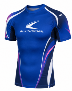 Camiseta de Compresión Deportiva de Manga Corta para Hombre, Personalizada, de Secado Rápido, Transpirable, de Spandex y Poliéster, con Protección UPF50+ - Product Image 3