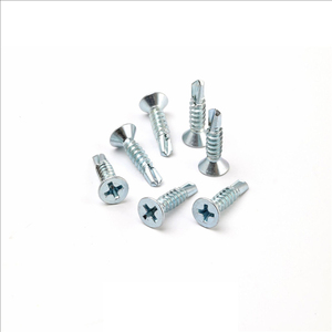Vis autotaraudeuse à pointe de perçage en acier au carbone galvanisé, à tête fraisée plate à embase cruciforme, norme ASTM, mesure en pouces - Product Image 5