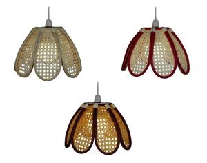 Lámparas Colgantes de Mimbre y Hierro Hechas a Mano, Estilo Vintage, con Forma y Color Personalizables, Bombilla LED E27, Venta al Por Mayor - Product Image 1