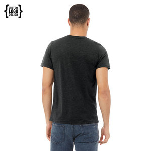 T-shirt respirant en gros pour hommes, logo, manches courtes, décontracté, en coton, col rond, coupe classique - Product Image 3