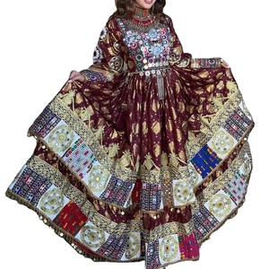 Vente chaude prix de gros broderie à la main traditionnelle Tribal Afghan Kuchi robes de mariée 2025 dernière robe afghane pour les femmes - Product Image 1