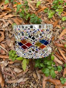 Décoration de maison moderne Bougie chauffe-plat en verre mosaïque élégante Décoration de table Votive pour mariages et Noël - Product Image 5