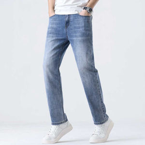 Nouveau service OEM, pantalon en jean décontracté de haute qualité, longueur intégrale, multi-poches, pour hommes, vente en gros, impression de logo personnalisée - Product Image 1