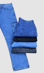 High Quality Woven Yarn Dyed Heavyweight Cotton Denim Cargo Jeans-Relaxed Fit Loose Multi-Pocket <b>Utility</b> Tactical PU Coated - Product Image 4