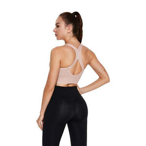 Ensemble de sport et yoga pour femme avec soutien-gorge athlétique côtelé à coussinets amovibles, antibactérien, maintien moyen, dos profond - Product Image 6