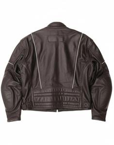 Veste de motard en cuir pour homme, veste en cuir, col montant, décontractée, unie, vestes pour homme, logo personnalisé RRI-LJ-49 - Product Image 2