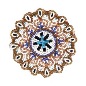 Juego de manteles individuales redondos con cuentas bohemias hechos a mano, posavasos de decoración de mesa de cocina personalizados para oficina, café, comedor y fiesta - Product Image 3