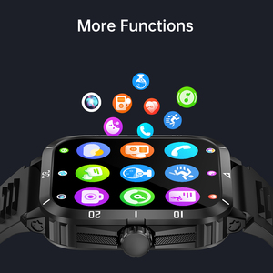 นาฬิกาสมาร์ทวอทช์ผู้ชายสำหรับกิจกรรมกลางแจ้ง หน้าจอ IPS 1.96 นิ้ว รองรับการโทรผ่านบลูทูธ ตรวจวัดอัตราการเต้นของหัวใจ กันน้ำ 3ATM นาฬิกาสปอร์ต - Product Image 2