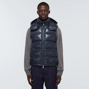 Gilet léger personnalisé veste sans manches à bulles chaudes compressible grande taille hiver hommes gilet bouffant en duvet de canard pour hommes - Product Image 6