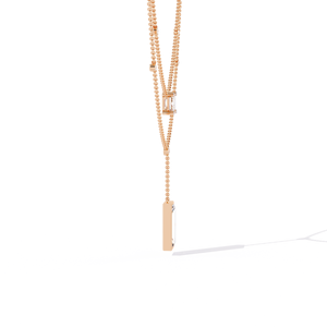 Venta al por mayor popular 18K 14K 10K oro diamante capa cadena colgante collares para mujeres - Product Image 3