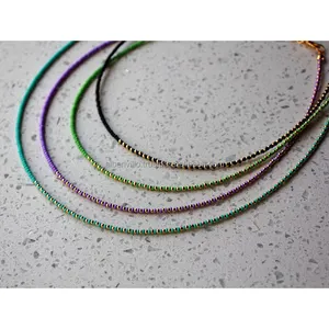 可爱波西米亚风格天然种子珠项链手工串珠项链印度种子珠项链来自印度