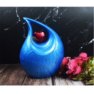 <b>Silver</b> Engraved Adult Cremation Urn for Human Ashes - Handcrafted Funeral Memorial Ashes Urn - <b>Small</b> Burial Urn - <b>Bag</b> Included - Product Image 3