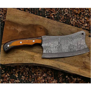 Couteau de couperet de chef en acier damas professionnel de 8 pouces avec manche en bois utilisation de boucher de cuisine à domicile de qualité - Product Image 5