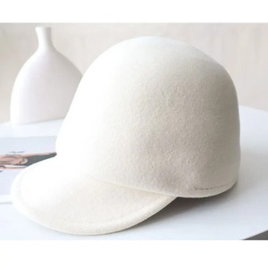Casquette en feutre de laine, chapeau de baseball d'hiver pour femmes et hommes, style équestre, motif uni, pour le quotidien et les tenues décontractées - Product Image 6