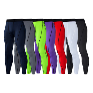Active Workout Cycling Leggings <b>Men</b> <b>Gym</b> Fitness Base Layer Legging Boys High Waist Compression Tight Legging <b>Men's</b> - Product Image 2