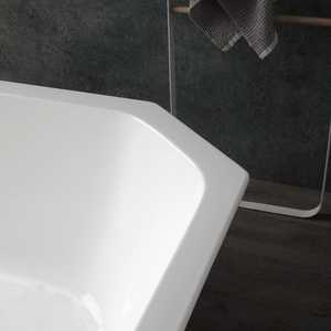 BEATRICE Octagonal <b>White</b> <b>Acrylic</b> Freestanding Tubs Luxury Bath Experience - Product Image 5