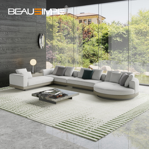 Connery Luxury Modern Style Leather Sofa Set morbido estensibile per soggiorno - di Soft Furniture Manufacturer - Product Image 2