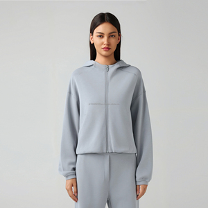 Chaqueta Cardigan Ligera con Capucha y Cremallera para Mujer, Top Deportivo Informal para Correr, Sudadera con Capucha de Talla Grande - Product Image 5