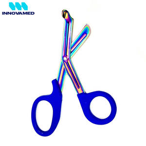 Tijeras de vendaje de tijeras de trauma multicolor con punta roma y hoja de arcoíris dentada Tijeras EMT DE INNOVAMED - Product Image 3