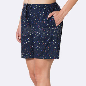Pantalones Cortos de Salón para Mujer con Estampado Gráfico Personalizado, Suaves, 100% Algodón, Ropa de Dormir Informal de Verano, OEM, ODM, Marca Privada - Product Image 2