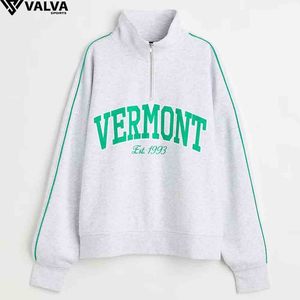 Pull en molleton surdimensionné automne-hiver pour femmes Vêtements d'extérieur décontractés Imprimer Technique lavée Personnalisée selon votre marque. - Product Image 3