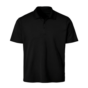 Men's <b>Black</b> Short Sleeve <b>Polo</b> <b>Shirt</b> 100% Cotton Knitted Casual Solid Color Regular Fit Button Design - Product Image 1