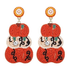 Boucle d'oreille élégante fantaisie broderie saint valentin ours graine perlée avec de beaux bijoux de travail manuel - Product Image 4