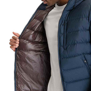 Vente en gros de manteaux d'hiver à bulles épaisses d'extérieur de haute qualité Vestes en peluche avec logo personnalisé pour hommes avec capuche Vestes pour hommes de High Street - Product Image 5