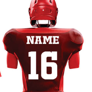 Custom 100% Polyester Sublimated American <b>Football</b> Uniform for Men Breathable Red and <b>white</b> Tackle Twill Team Gear Short Jersey - Product Image 3