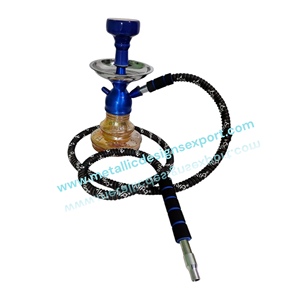 Juego de narguile dorado de lujo con base de cristal negro Diseño de metal adornado Premium Narguile Lacquer Technics Accesorios decorativos para mangueras - Product Image 2