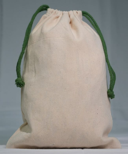 Bolsa con cordón de algodón 100% ecológica, elegante bolsa de almacenamiento suave para polvo, logotipo personalizado, reutilizable, de moda, uso diario, lavable - Product Image 1