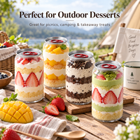 Boîtes en plastique PET jetables de qualité alimentaire avec logo personnalisé en gros, couvercle facile à ouvrir pour l'emballage de desserts et de gâteaux
