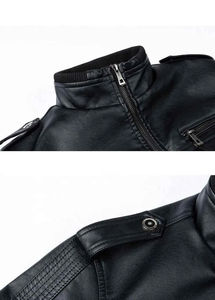 Veste en cuir pour homme, style streetwear, nouvelle qualité, personnalisable, coupe ajustée, élégante, 100% cuir véritable - Product Image 6