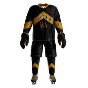 ชุดเครื่องแบบฮ็อกกี้น้ำแข็งระบายอากาศได้ดีเสื้อทีมออกแบบได้ตามต้องการสำหรับเยาวชนและผู้ใหญ่ - Product Image 5