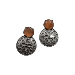 Bijoux à la mode en laiton de haute qualité bijoux en argent se ressemblent bijoux de boucles d'oreilles en pierre pour filles et femmes au meilleur prix - Product Image 6