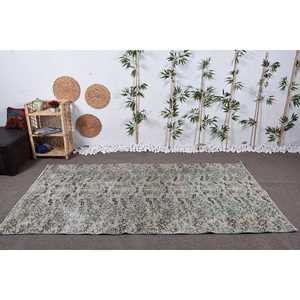 พรมตุรกีโบราณ ขนาด 4.7x8.4 ฟุต พรมปูพื้นสีเบจสไตล์โอเรียนทัล - Product Image 2