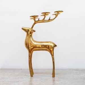 Venta caliente con precio razonable Artesanías Hermosa figura de mesa de Reno de latón Calidad de exportación antigua con alta calidad - Product Image 2