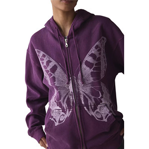 Vente en gros de sweat à capuche d'hiver pour femmes avec logo personnalisé broderie sur le devant impression 3D impression bouffante 100% coton tricoté Service personnalisé OEM - Product Image 2