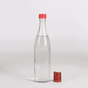 700ml 750ml 1000ml वोदका व्हिस्की कांच की बोतल खाली बोतल एल्यूमीनियम टोपी के साथ